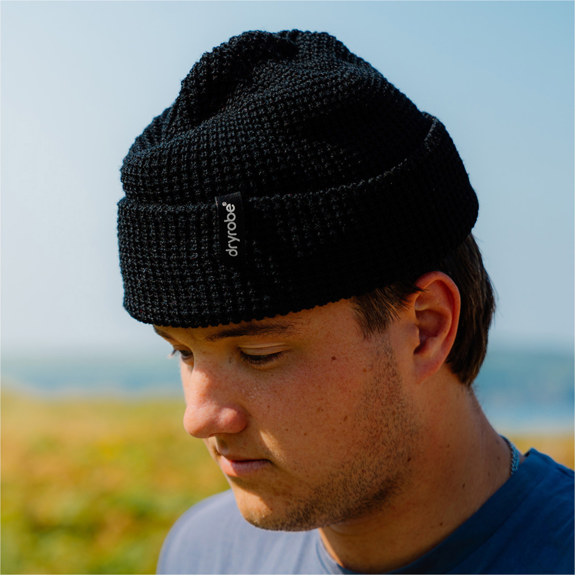 2026 Dryrobe Bonnet En Gaufre DBNEWAFF - Black